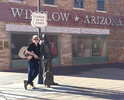 Don Ablett Voyage Air Standing On A Corner In Winslow Arizona