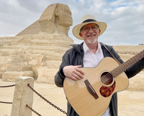 Don Ablett With His Voyage Air At The Sphinx In Giza