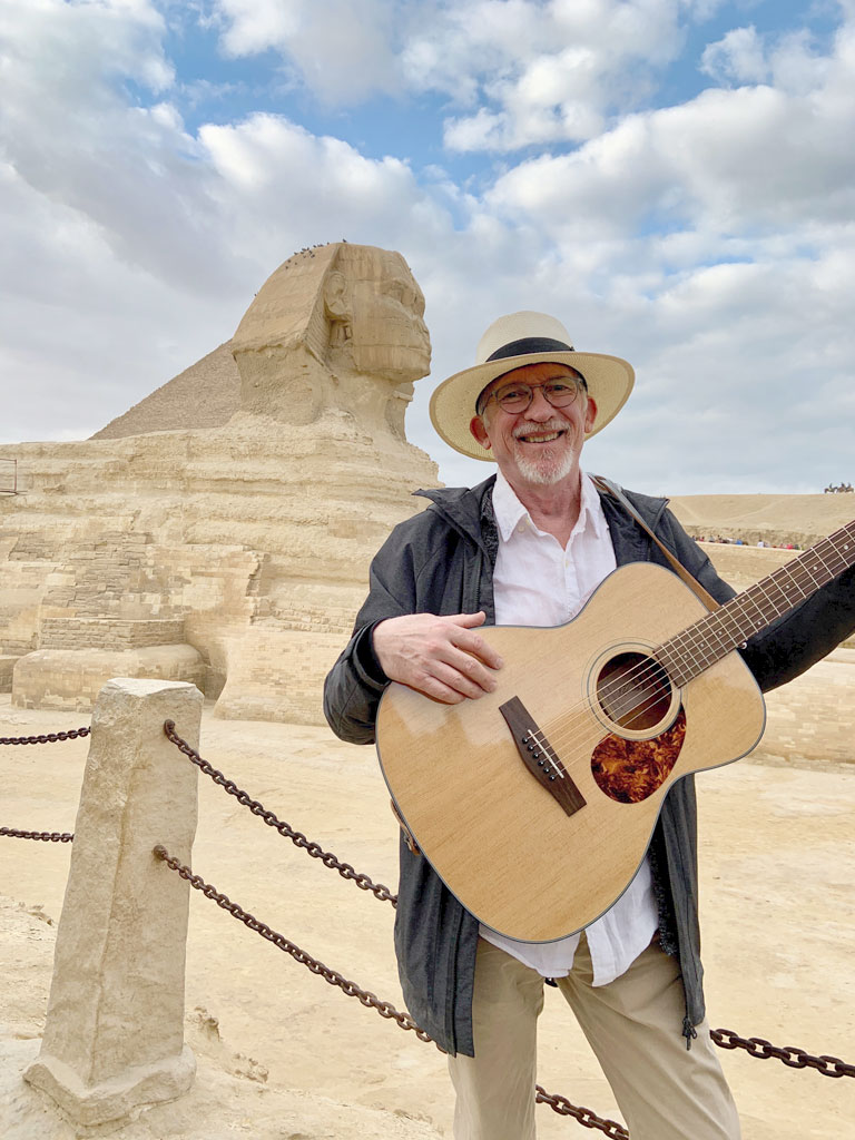 Don Ablett With His Voyage Air At The Sphinx In Giza