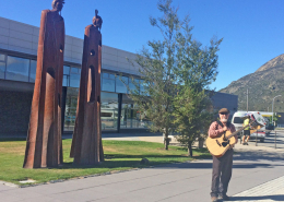 David Pierce Queenstown AirPort With Voyage Air Guitar