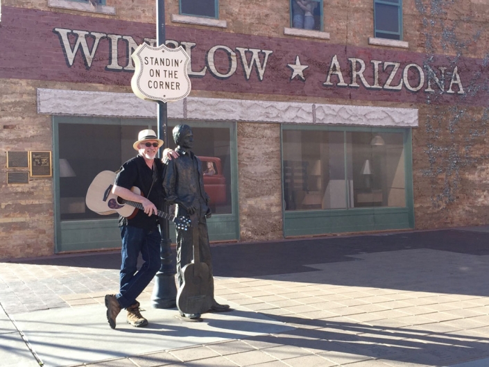Don Ablett Voyage Air Standing On A Corner In Winslow Arizona