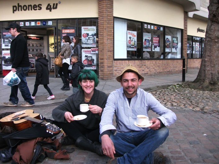 Jake Sarah Busking 1