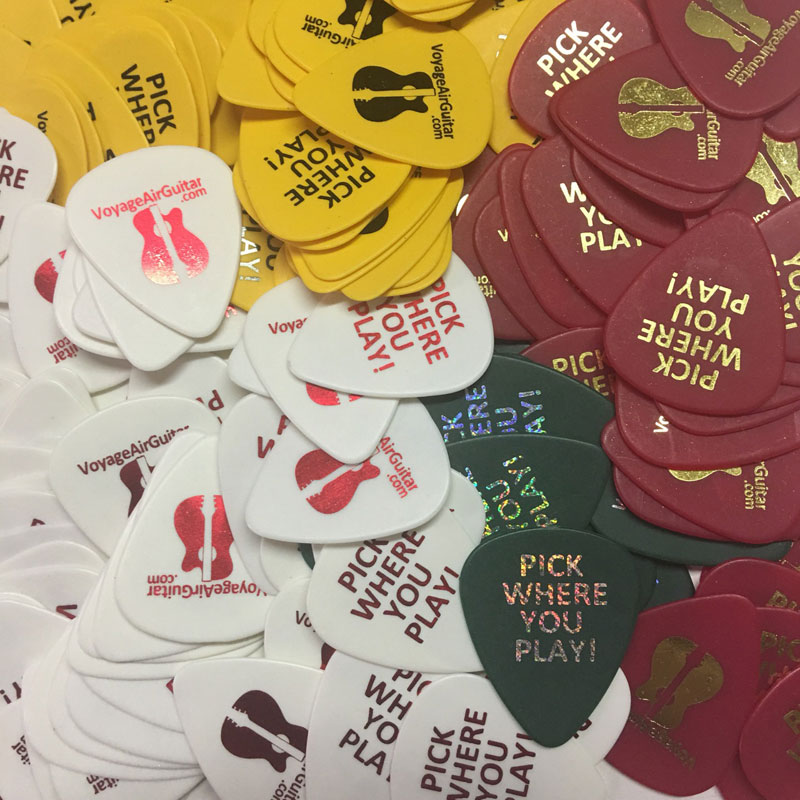 12 Custom Picks (3 of each color)