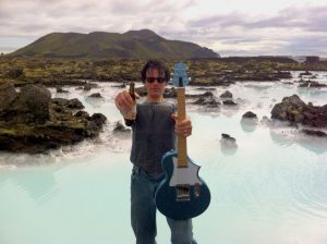 John Bohlinger @ Blue Lagoon in Iceland with his blue TelAir